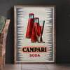 Campari Soda | Giovanni Mingozzi | 1950 | Vintage Poster | Wall Art Print | Home Decor