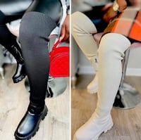 THIGH HIGH SWEATER BOOTS