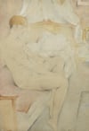 Christopher Richard Wynne Nevinson (1889-1946) 'Nude Study in a Bedroom'