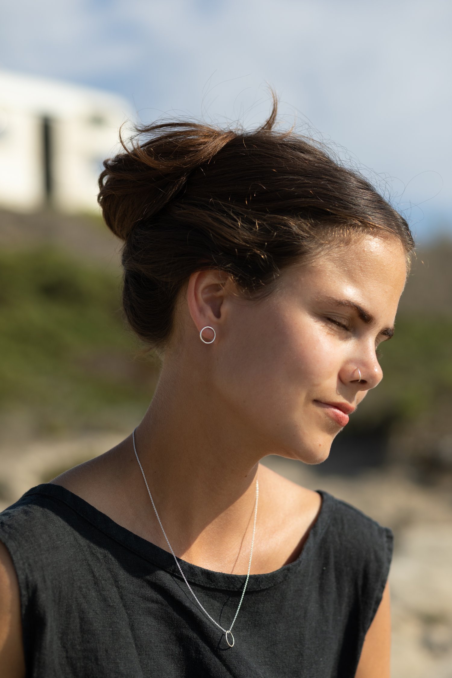 Image of New Moon Silver Earstuds