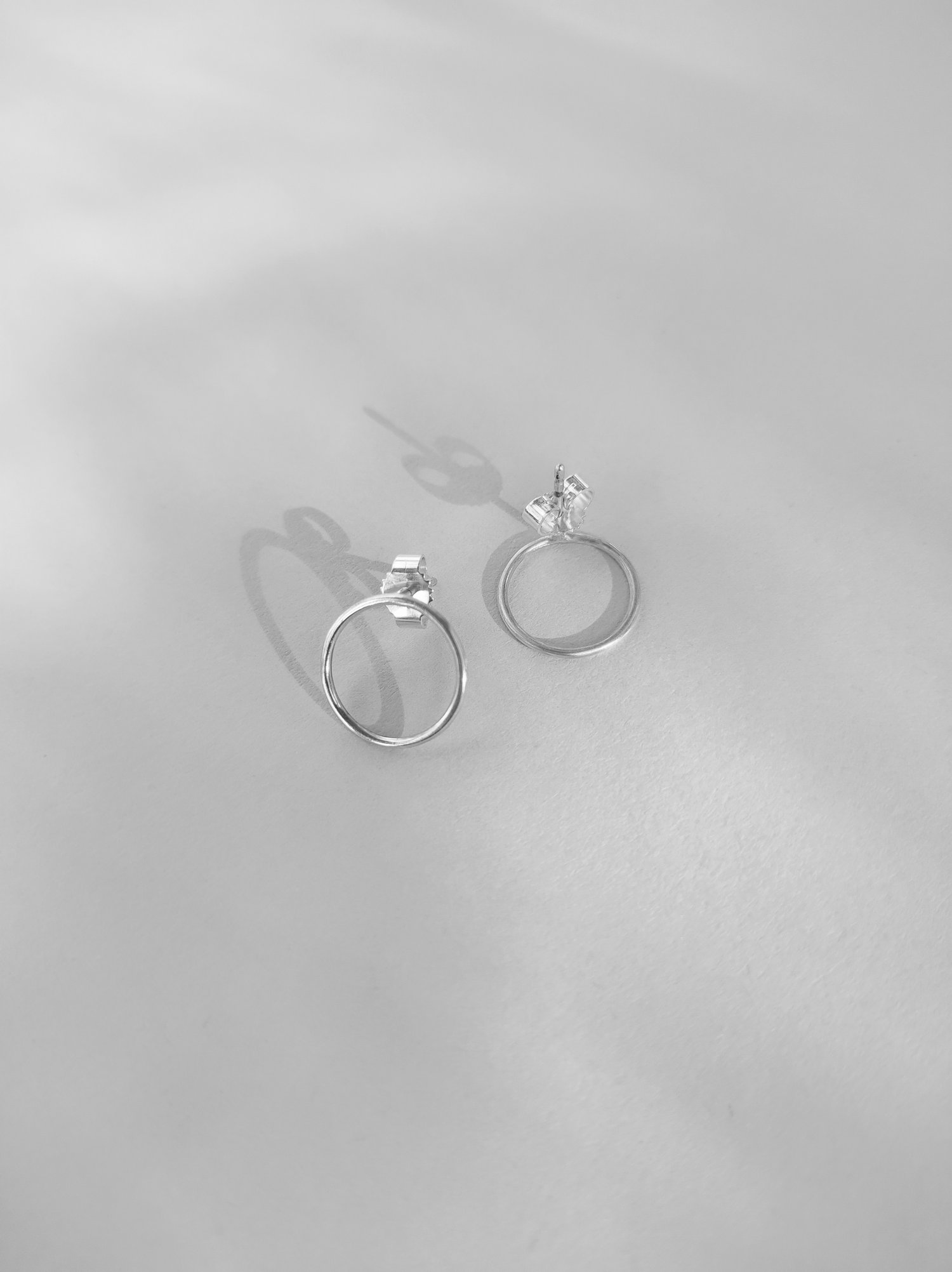 Image of New Moon Silver Earrings