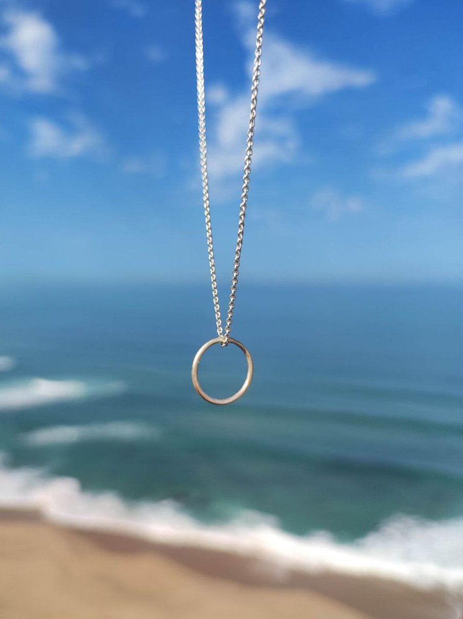 Image of New Moon Eco Silver Necklace