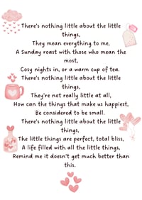 The little things poem