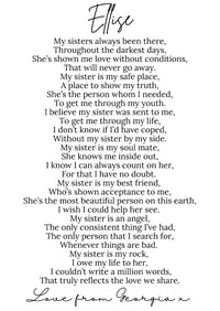Sister poem
