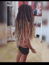 Image 3 of BROWN & BLONDE gradient synthetic dreadlock extensions