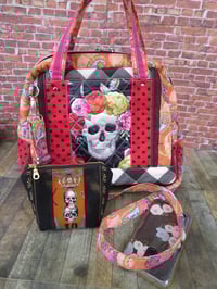 Image 1 of Color Burst Sugar Skull Handbag