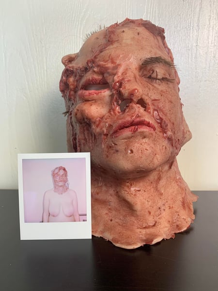 Image of EGN III: Screen Used Jessica Murphy Death Mask Prop + Polaroid
