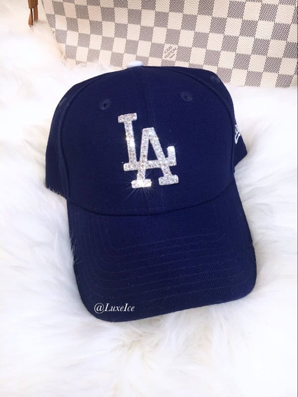 Image of Los Angeles Dodgers 9Forty New Era Adjustable Cap with Swarovski Crystals.