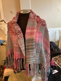 Image 1 of Hand Dyed, Hand Woven  Blanket Scarf - Shawl/ Wrap - Wearable Art