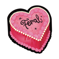 'FERAL CAKE' sticker
