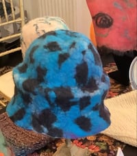 Image 3 of Black and Blue Felted Hat