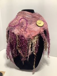Image 1 of Hand dyed, wet felted reversible cowl !