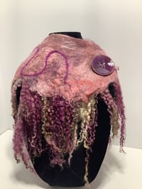 Image 3 of Hand dyed, wet felted reversible cowl !