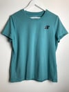 Womens XL Turquoise Organic Cotton Tshirt