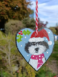 Image 2 of Christmas dog  ~ Betty ~ medium slate heart