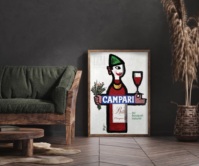 Campari au bouquet naturel | Celestino Piatti | 1966 | Vintage Poster | Wall Art Print | Home Decor