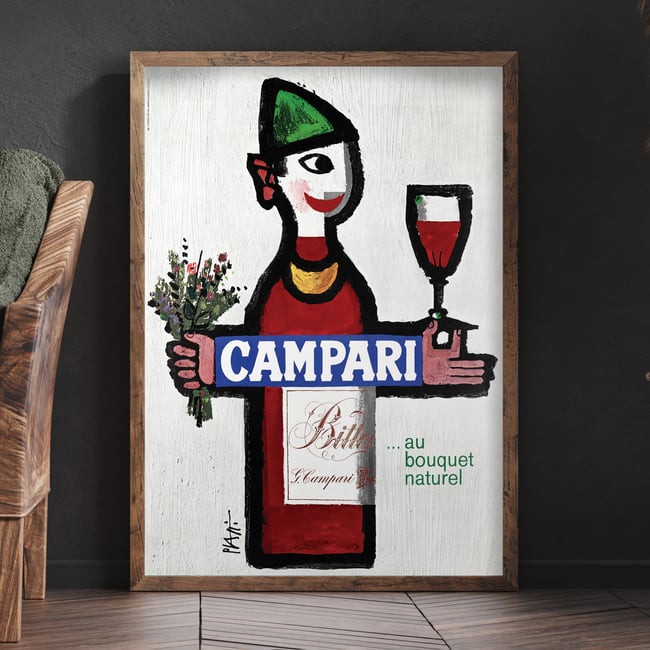 Campari au bouquet naturel | Celestino Piatti | 1966 | Vintage Poster | Wall Art Print | Home Decor