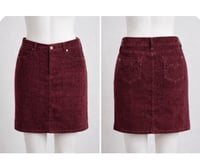 Image 1 of New Sz 12 Corduroy Alyxa Burgundy Skirt #542*13