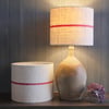Pair of 25cm Lampshades - Red - 25RP02