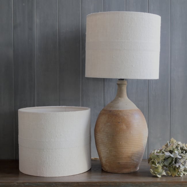 Pair of 25cm Lampshades - White - 25WP01