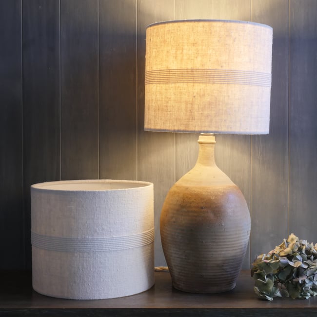 Pair of 25cm Lampshades - White - 25WP01