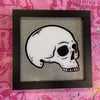 Skull- Reverse Glass Hand Painted Frame