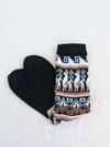 Black -White/Tan Alpaca Socks