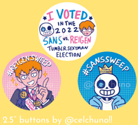 Image 2 of #REIGENSWEEP #SANSSWEEP I Voted Sexyman Buttons 