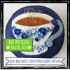 PDF Downloadable Pattern - Blue and White Teacup Pincushion