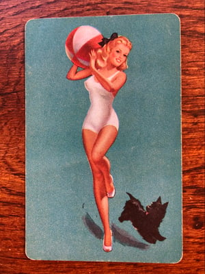 Image of Vintage Playing Cards - mostly pin-up girls