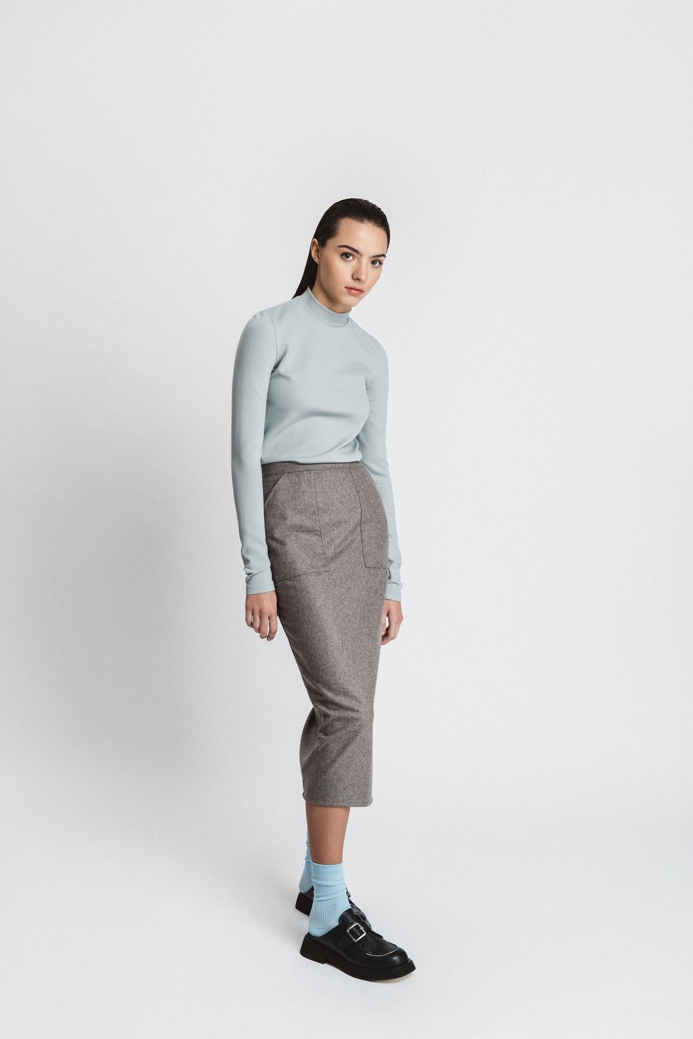 Image of Palette Wool Blend Skirt