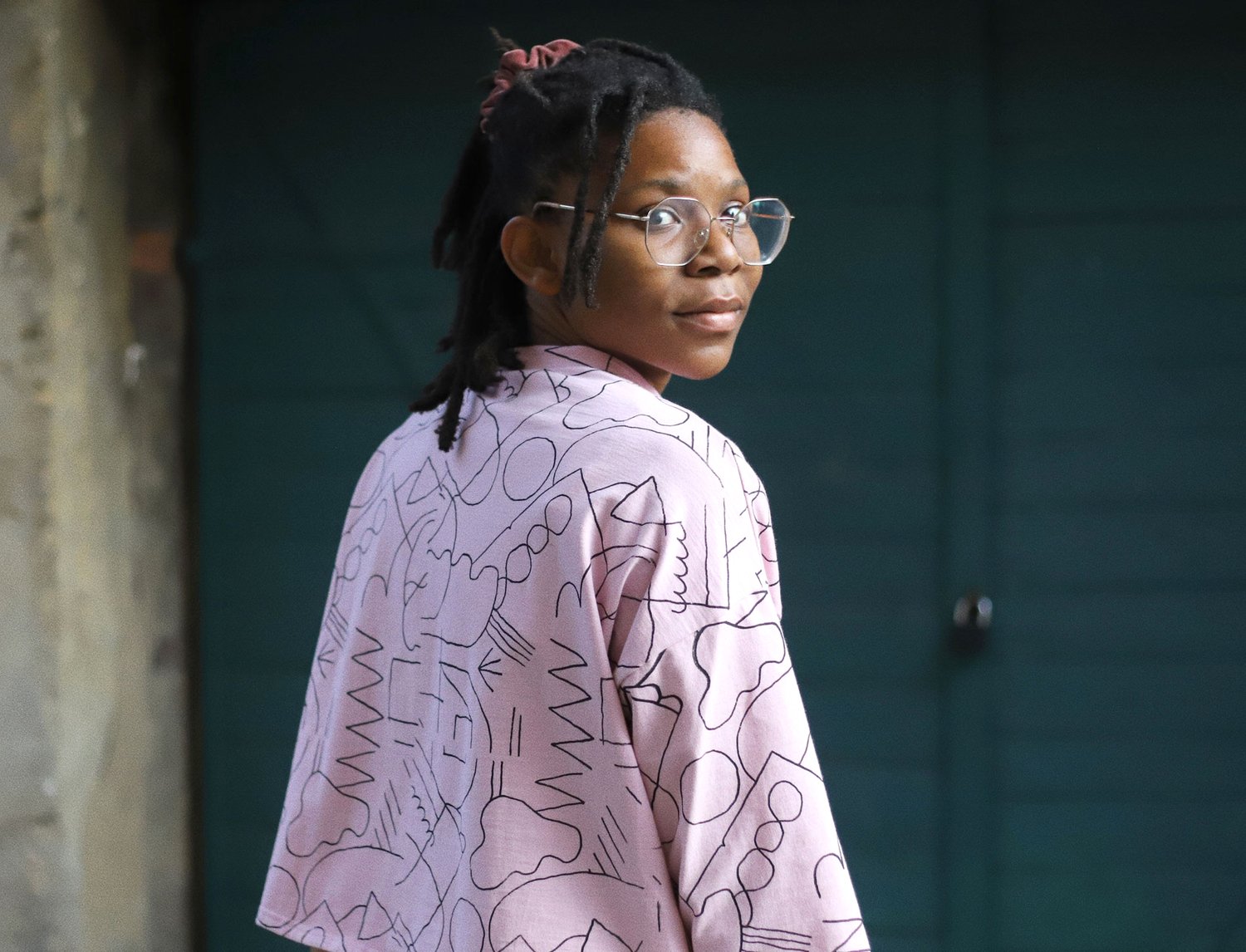 Image of PINK TSHIRT WITH DRAWING