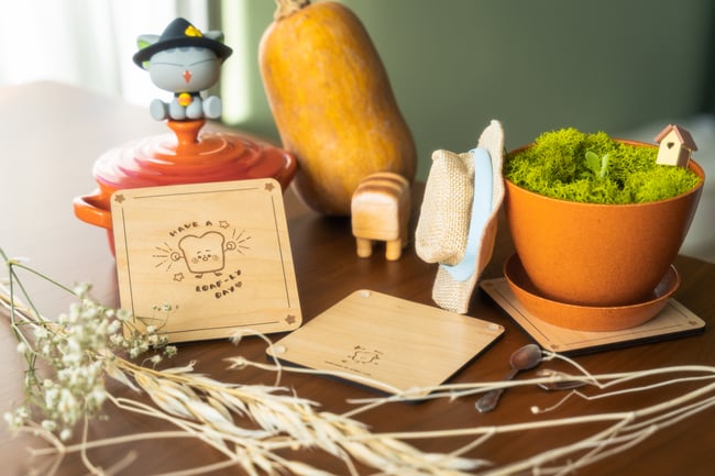 breadtime maple wood coasters