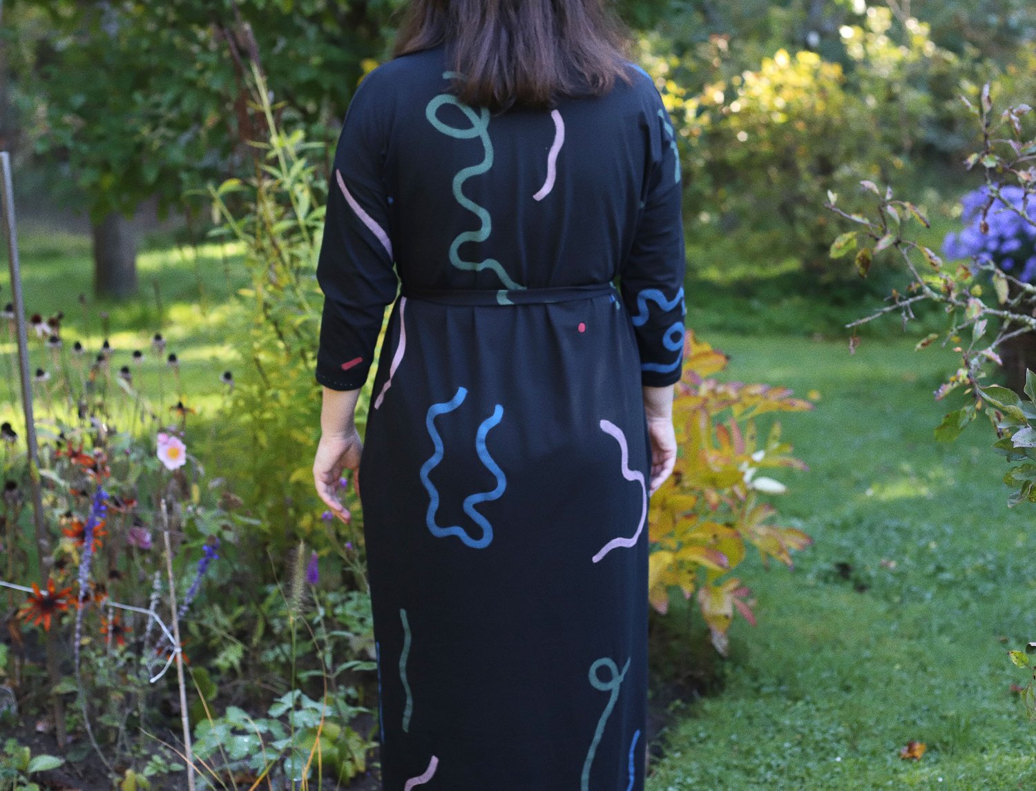 Image of COLOR LINES LONG DRESS