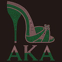 AKA Pink & Green Rhinestone Heat Transfer Images
