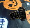 Coffin Quote Black and Gold Hard Enamel Pin