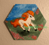 Pocket Monster Ponyta, the Fire Horse, Painting on wood panel