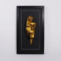 Image 1 of Gold Resin 'Flash' Metallic Effect - David Bowie Sculpture