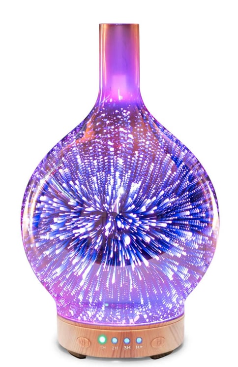 Image of Colourful 3D Glass Essential Oil Lamp Aroma Diffuser