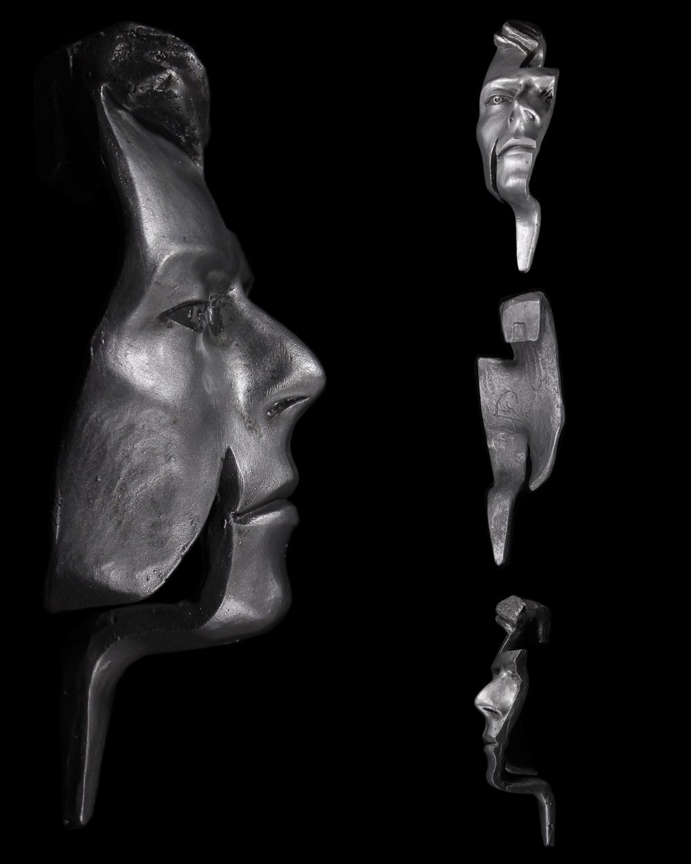 Silver Resin 'Flash' Metallic Effect - David Bowie Sculpture
