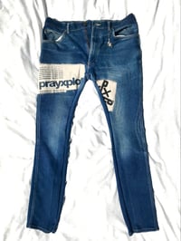Image of ready when you are custom patched denim pants 