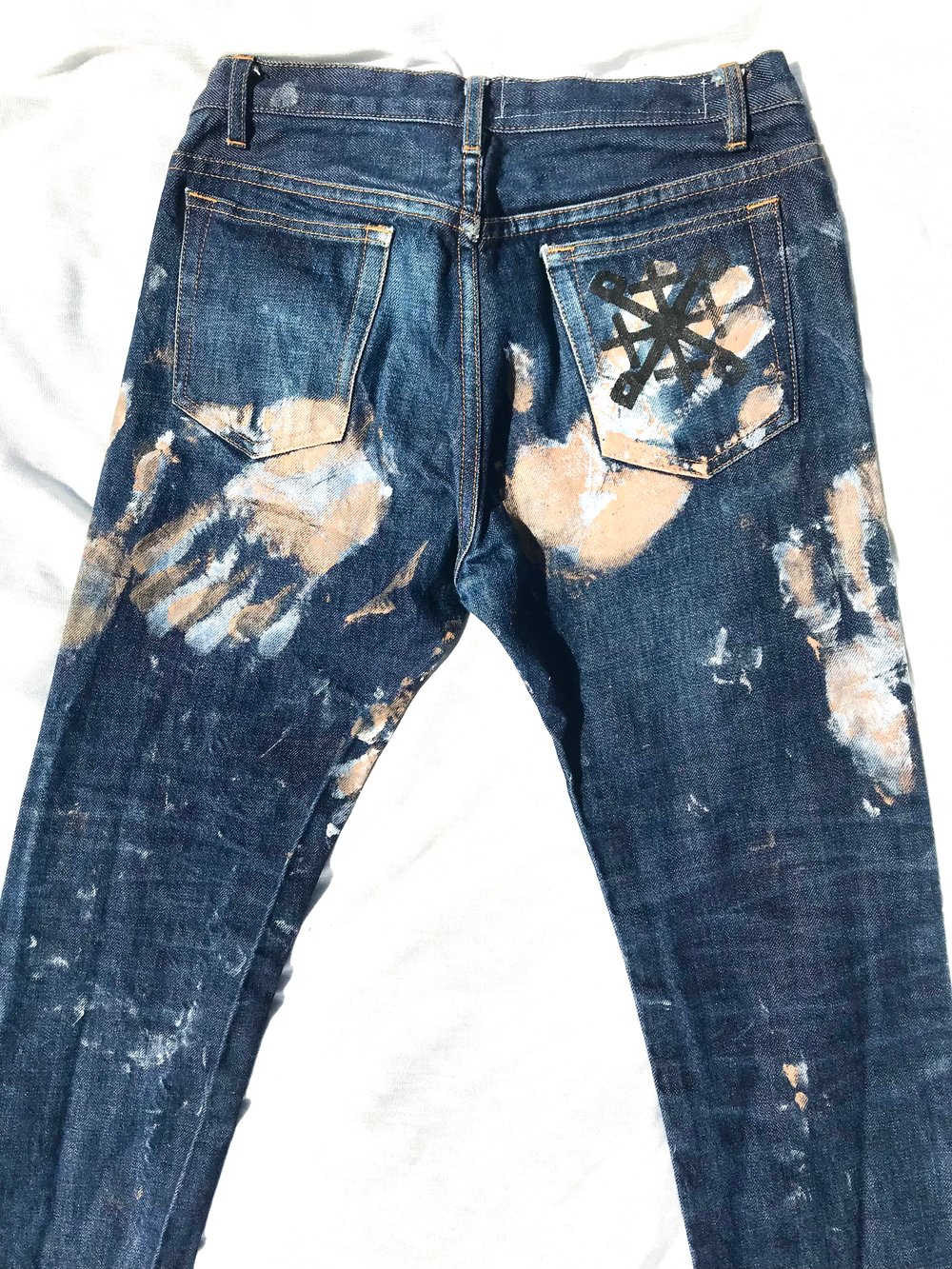 hands on denim jeans