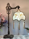 Luxury Lamp  - Silk Victorian Lampshade and Antique Lamp - Ivory