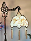 Luxury Lamp  - Silk Victorian Lampshade and Antique Lamp - Ivory