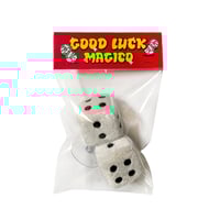 Image 3 of Magico - "Good Luck" Plush dice with suction cup.
