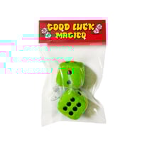 Image 2 of Magico - "Good Luck" Plush dice with suction cup.
