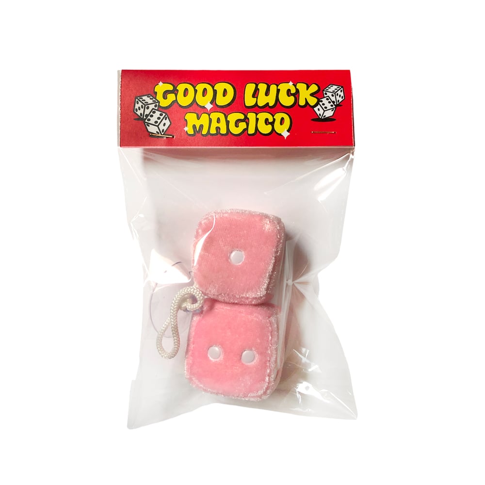 Magico - "Good Luck" Plush dice with suction cup.