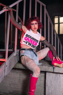 SOUNDS QUEER - I'M IN T-shirt (White, black and pink print)
