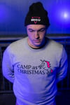 CAMP AS CHRISTMAS Sweatshirt (Grey, pink and black print)