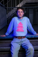 PINK TRIANGLES TREE Sweatshirt (Sky blue) - WAS €45, NOW ONLY €30